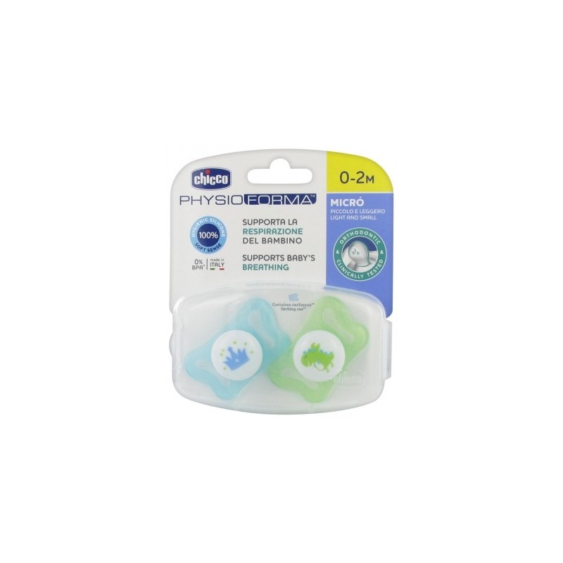 Chicco PhysioForma Micro 0-2 Ay Silikon Emzik 2'li - Erkek