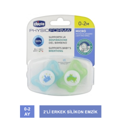 Chicco PhysioForma Micro 0-2 Ay Silikon Emzik 2'li - Erkek