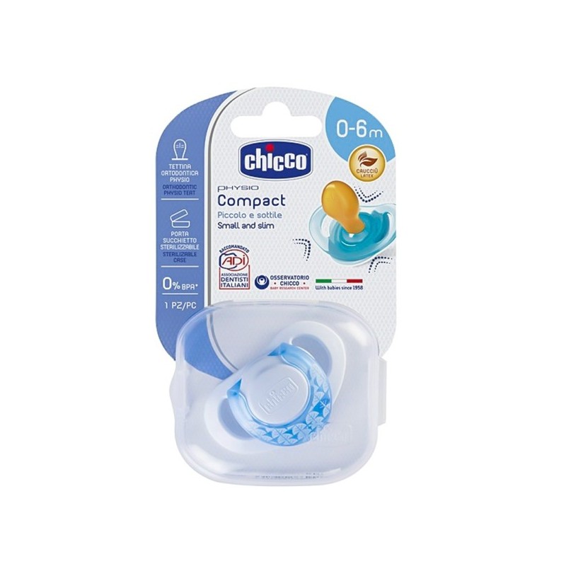 Chicco Physio Orthodontic Mavi Kauçuk Emzik 0-6 Ay Chicco Physio Orthodontic Mavi Kauçuk Emzik 0-6 Ay