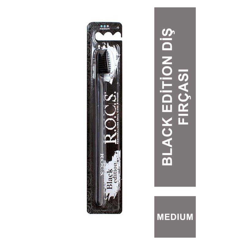ROCS Black Edition Diş Fırçası Medium ROCS Black Edition Diş Fırçası Medium