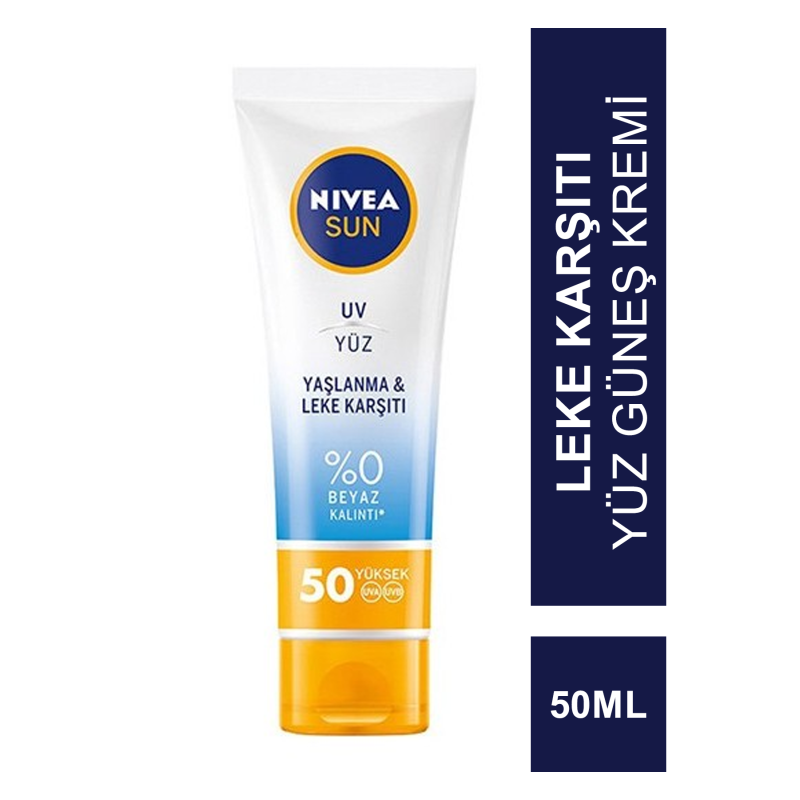 Nivea Sun Yaşlanma & Leke Karşıtı Yüz Kremi SPF50 50ml Nivea Sun Yaşlanma & Leke Karşıtı Yüz Kremi SPF50 50ml