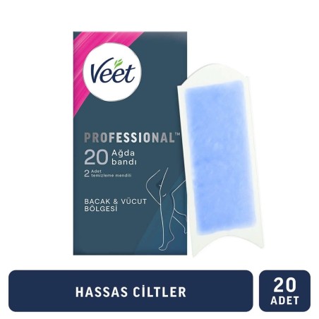 Veet Professional Sir Ağda Bandı Hassas Ciltler İçin ( Bacak & Vücut ) 20 Adet