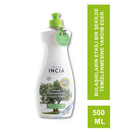 Incia Dishwashing Liquid Soap 500 ml Doğal Bulaşık Sabunu