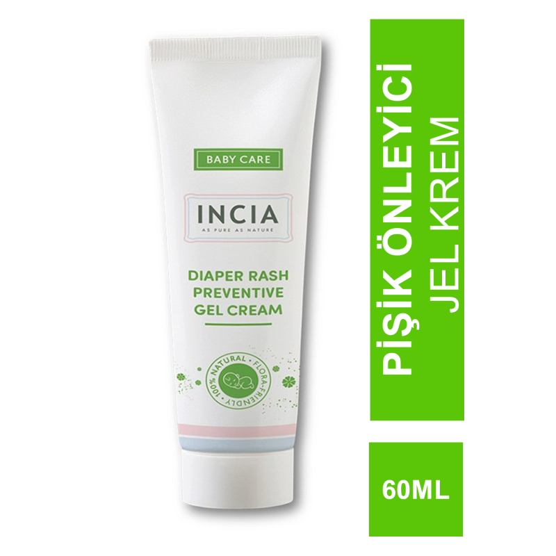 Incia Baby Diaper Rash Preventive Gel Cream 60 ml Pişik Önleyici Jel Krem (S.K.T 11-2025)