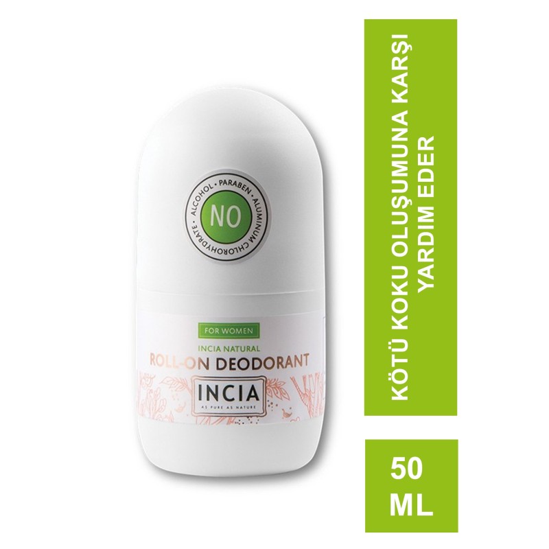Incia Roll On Deodorant For Women 50 ml Kadınlar İçin Doğal Deodorant (S.K.T 06-2024) Incia Roll On Deodorant For Women 50 ml Kadınlar İçin Doğal Deodorant (S.K.T 06-2024)