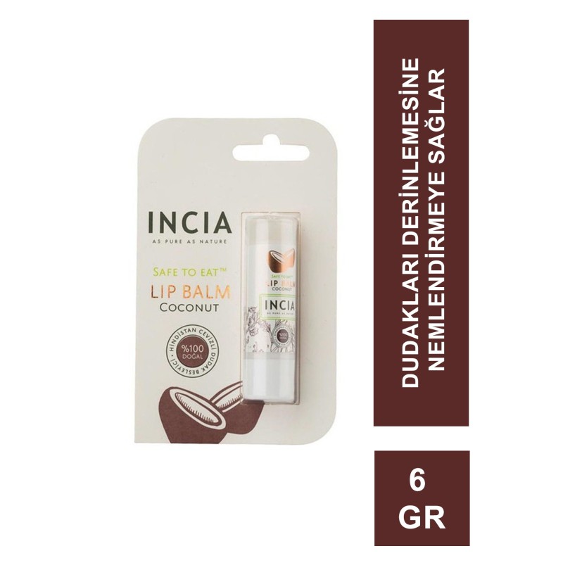 Incia Lip Balm Coconut 6 gr Dudak Besleyici Incia Lip Balm Coconut 6 gr Dudak Besleyici