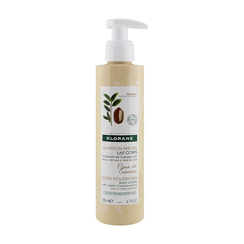 Klorane Nutrition Lait Corps Au Beurre de Cupuaçu 200ml - Kuru ve Çok Kuru Ciltler