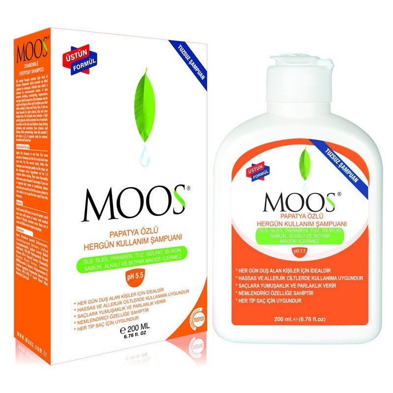 Moos Papatya Özlü Her Gün Kullanım Şampuanı 200 ml | TuruncuKasa Moos Papatya Özlü Her Gün Kullanım Şampuanı 200 ml | TuruncuKasa