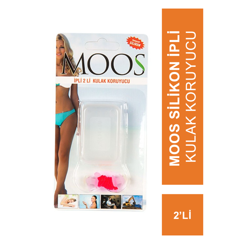 Moos Silikon İpli Silikon Kulak Tıkacı 2'li