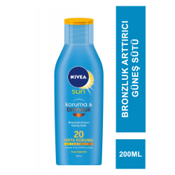 Nivea Sun SPF 20 200 ml Koruma ve Bronzluk Arttırıcı Güneş Sütü