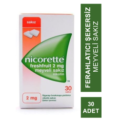 Nicorette Freshfruit 2 mg Meyveli Nikotin Sakızı 30 Adet