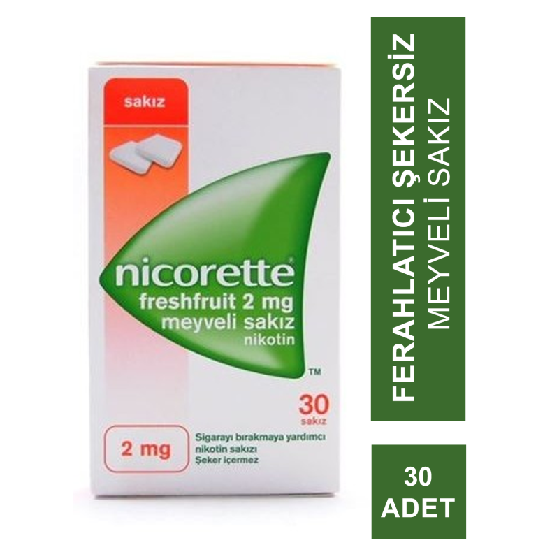 Nicorette Freshfruit 2 mg Meyveli Nikotin Sakızı 30 Adet Nicorette Freshfruit 2 mg Meyveli Nikotin Sakızı 30 Adet