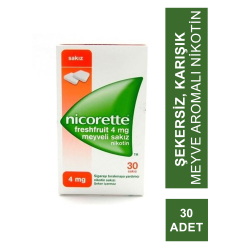Nicorette Freshfruit 4 mg Meyveli Nikotin Sakızı 30 Adet