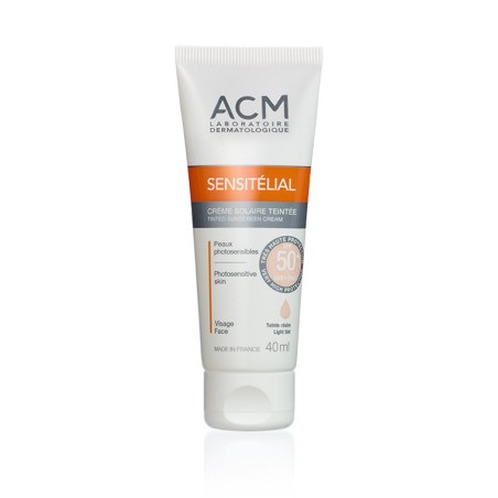 Acm Sensitelial Tinted Sunscreen Cream SPF50+ Light Tinted 40 ml