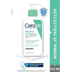 CeraVe Köpüren Temizleyici Seramid İçerikli Normal & Yağlı Ciltler Yüz Vücut 236 ml