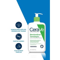 CeraVe Hydrating Nemlendiren Temizleyici Seramid & Hyalüronik Asit Kuru & Normal Ciltler Yüz Vücut 473ml