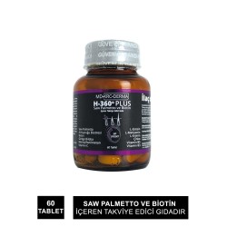 Hair 360 Plus Saw Palmetto ve Biotin 60 Tablet