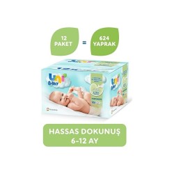 Uni Baby Hassas Dokunuş 6-12 Yaş Islak Mendil 12x56 adet