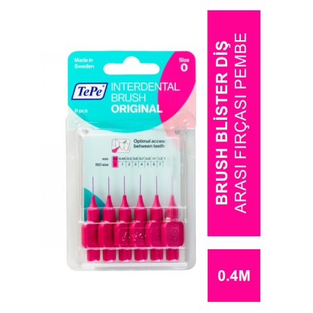 TEPE Blister Arayüz Diş Fırçası Pembe 0.4 mm 6 lı