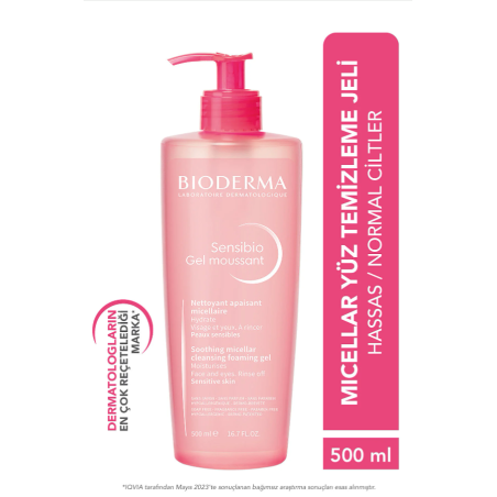 Bioderma Sensibio Foaming Gel 500 ml (S.K.T 09-2026)