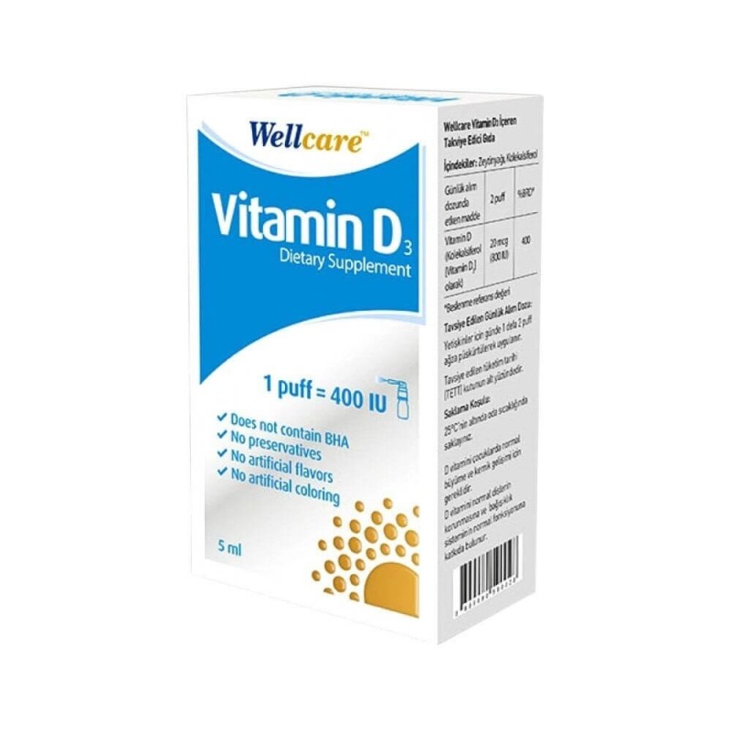 Wellcare Vitamin D3 400 IU 5ml Wellcare Vitamin D3 400 IU 5ml