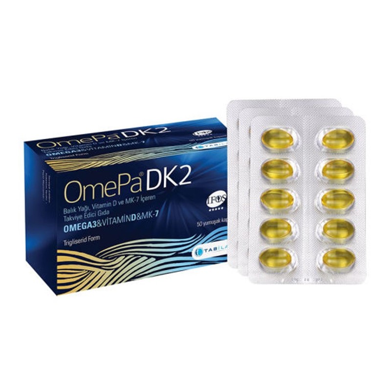 Omepa DK2 Omega 3 & Vitamin D & MENAQ7 50 Yumuşak Kapsül