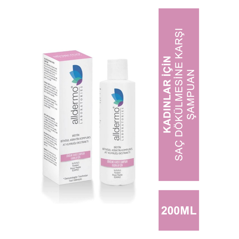 Alldermo Biotin At Kuyruğu Ekstraktlı Dökülme Karşıtı Şampuan 200 ml - Kadınlar İçin Alldermo Biotin At Kuyruğu Ekstraktlı Dökülme Karşıtı Şampuan 200 ml - Kadınlar İçin