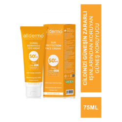 Alldermo Güneş Koruyucu Yüz Kremi SPF50+ 75 ml