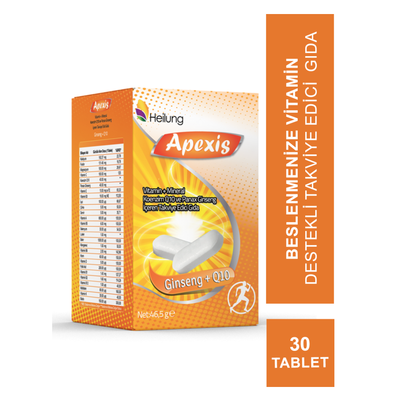 Apexis Vitamin + Mineral Koenzim Q10 ve Panax Ginseng 30 Tablet Yorumları Apexis Vitamin + Mineral Koenzim Q10 ve Panax Ginseng 30 Tablet Yorumları