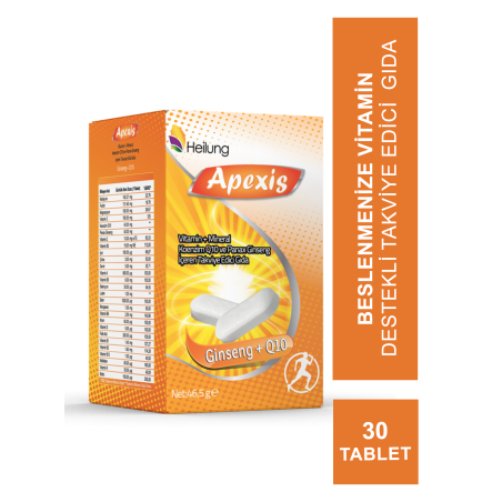 Apexis Vitamin + Mineral Koenzim Q10 ve Panax Ginseng 30 Tablet Yorumları