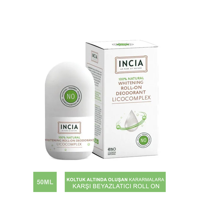 Incia Beyazlatıcı Roll On Deodorant 50 ml (S.K.T 06-2025)