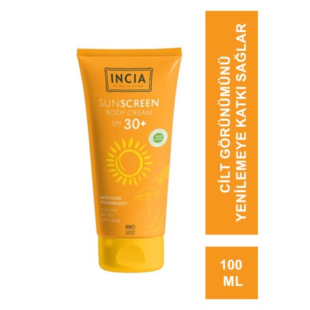 Incia Vücut İçin Doğal Güneş Kremi SPF 30 - 100 ml
