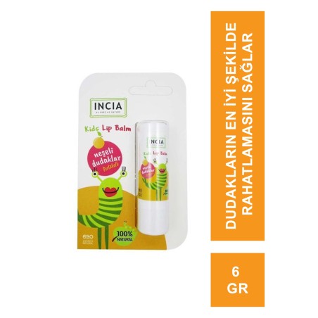 Incia Kids Lip Balm Dudak Besleyici Portakal 6 gr