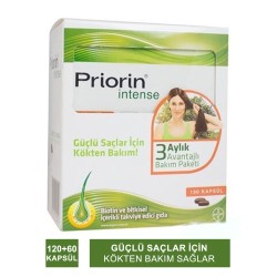Priorin Intense Avantajlı Paket 120 + 60 Kapsül (S.K.T 05-2026)