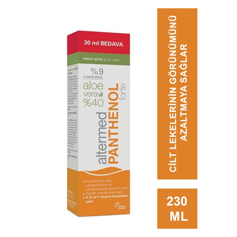 Altermed Panthenol Forte Vücut Sütü Aloe Vera %9 230 ml Altermed Panthenol Forte Vücut Sütü Aloe Vera %9 230 ml