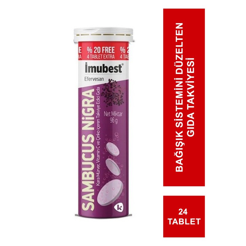 İmubest Sambucus Nigra & Vitamin C & Çinko 24 Efervesan Tablet