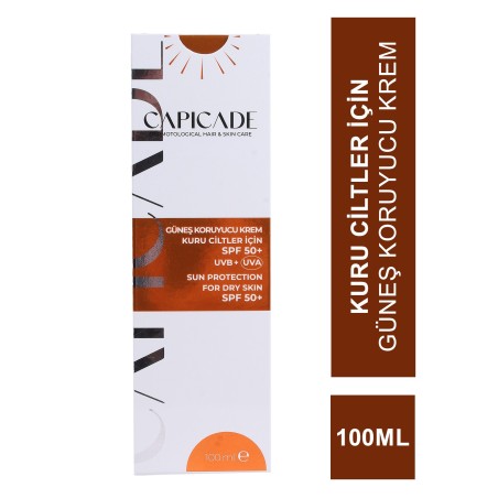 Capicade Güneş Koruyucu Krem Spf 50+Kuru Cilt 100 ml