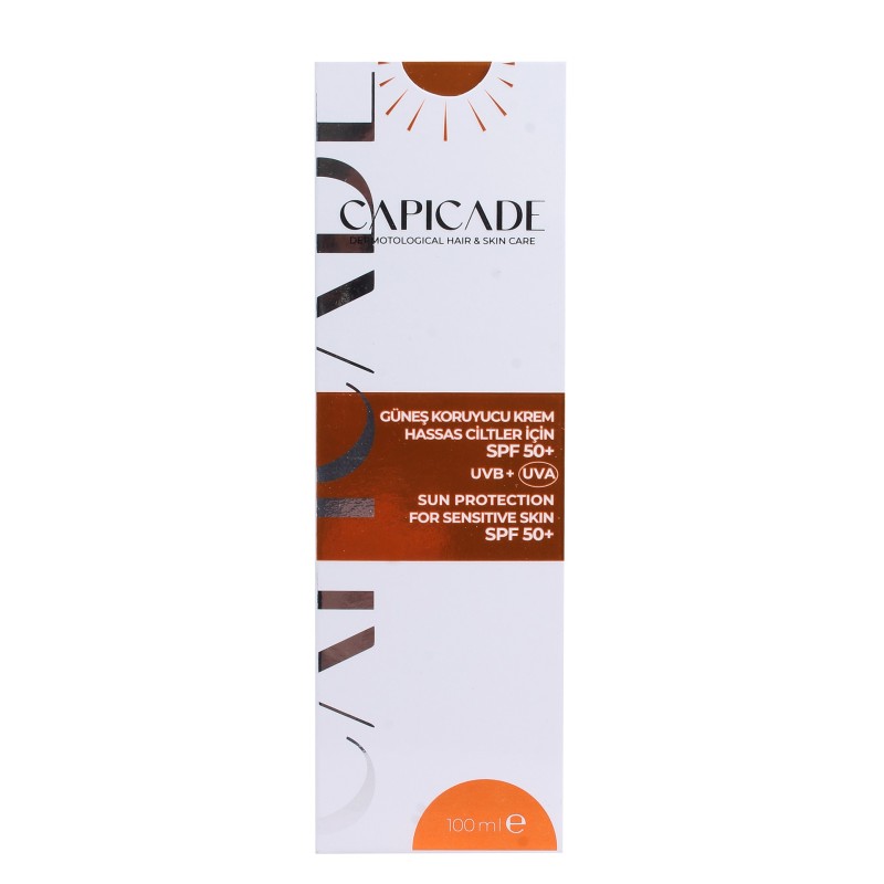 Capicade Güneş Koruyucu Krem Spf 50+ ( Hassas Cilt ) 100 ml Capicade Güneş Koruyucu Krem Spf 50+ ( Hassas Cilt ) 100 ml