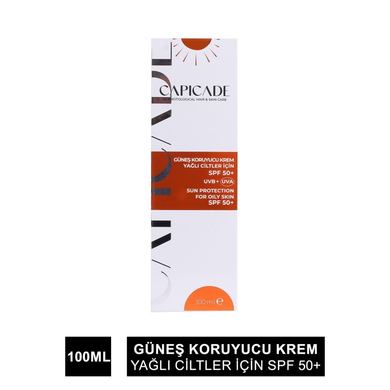 Capicade Güneş Koruyucu Krem Spf 50+ ( Yağlı Cilt ) 100 ml Capicade Güneş Koruyucu Krem Spf 50+ ( Yağlı Cilt ) 100 ml