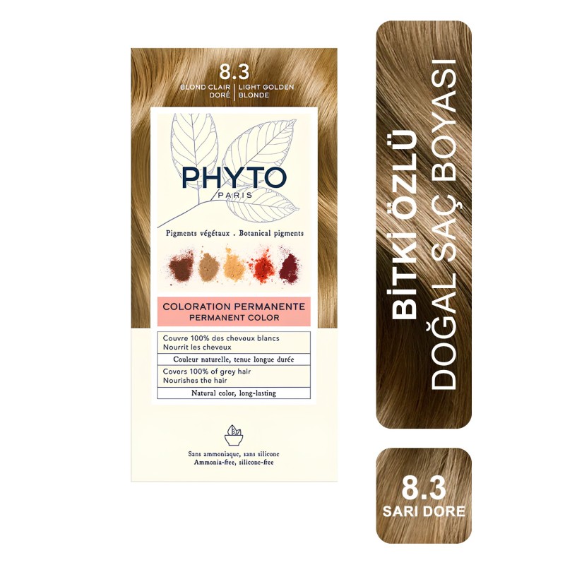 Phyto Color Bitkisel Saç Boyası 8.3 Sarı Dore Yeni Formül Phyto Color Bitkisel Saç Boyası 8.3 Sarı Dore Yeni Formül