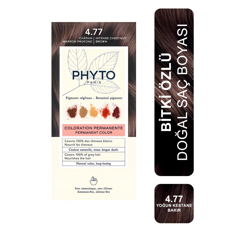 Phyto Color Bitkisel Saç Boyası - 4.77 Yoğun Kestane Bakır Phyto Color Bitkisel Saç Boyası - 4.77 Yoğun Kestane Bakır