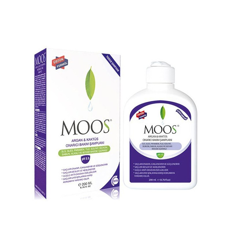 Moos Argan ve Kaktüs Onarıcı Bakım Şampuanı 200 ml