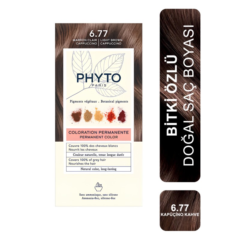 Phyto Color Bitkisel Saç Boyası - 6.77 Cappuccino Kahve