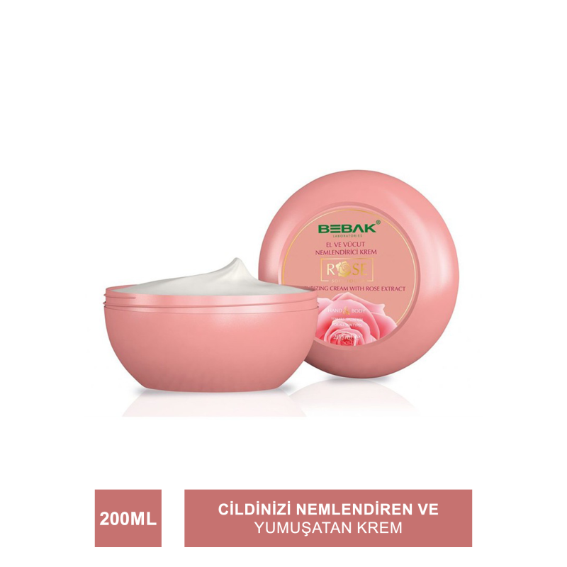 Bebak Gül Özlü El ve Vücut Kremi 200 ml Bebak Gül Özlü El ve Vücut Kremi 200 ml