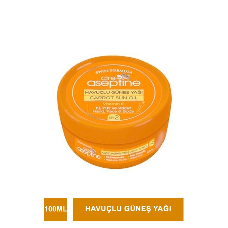Cire Aseptine Sun Havuçlu Güneş Yağı 100ml (S.K.T 03-2024) Cire Aseptine Sun Havuçlu Güneş Yağı 100ml (S.K.T 03-2024)