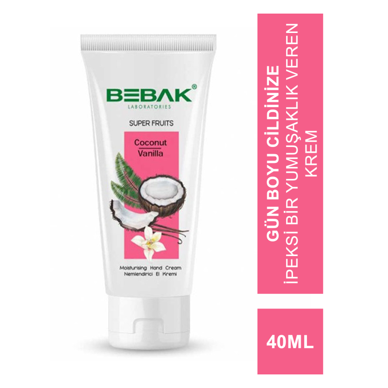 Bebak Coconut Vanilla Nemlendirici El Kremi 40 ml Bebak Coconut Vanilla Nemlendirici El Kremi 40 ml
