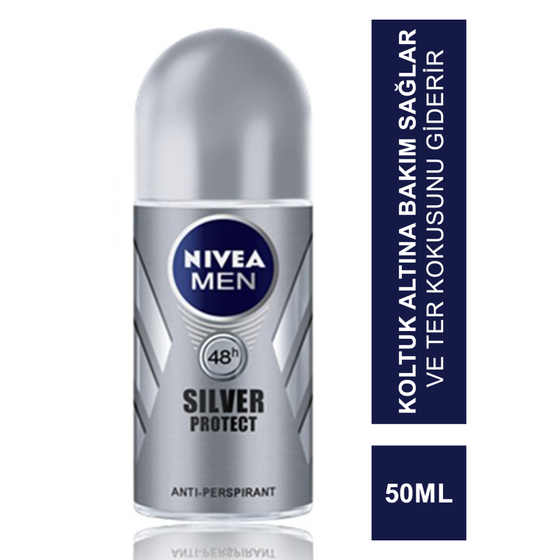 Nivea Deo Roll-On Silver Protect For Men 50 ml Erkek Nivea Deo Roll-On Silver Protect For Men 50 ml Erkek
