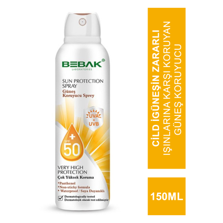 Bebak Güneş Koruyucu Sprey SPF 50+ 150 ml
