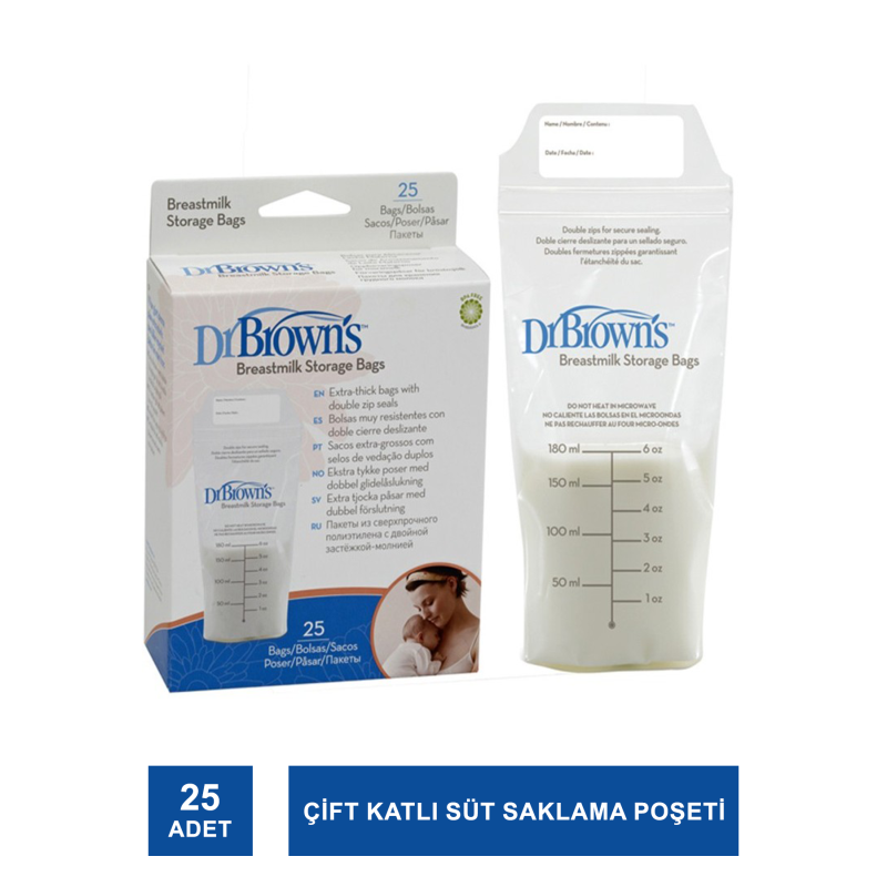 Dr.Browns Süt Saklama Poşeti 25 Adet Dr.Browns Süt Saklama Poşeti 25 Adet