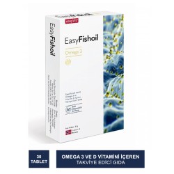 Easyvit EasyFishOil Omega 3 Yetişkin Jel Form 30 Tablet (S.K.T 10-2023)